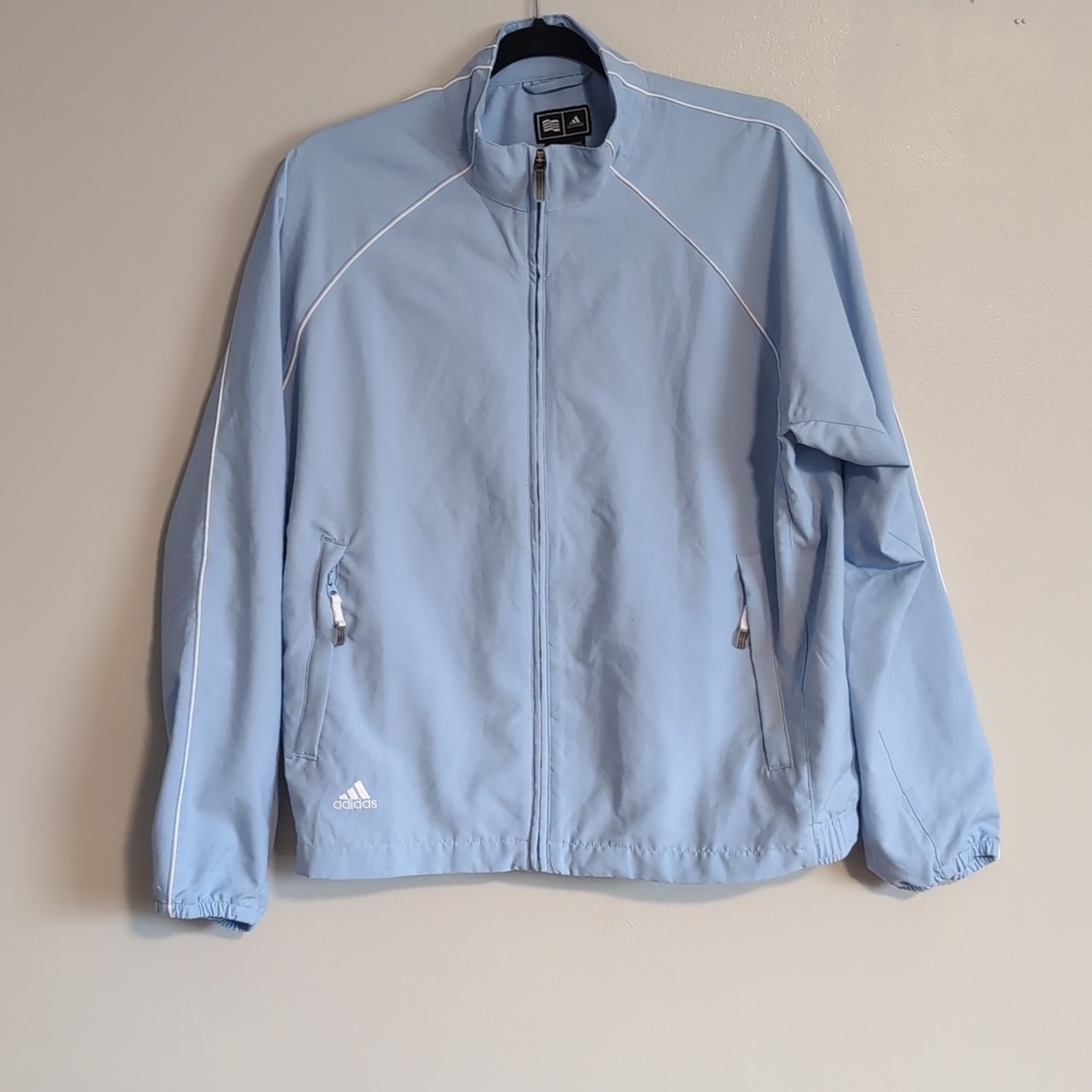 ✨5‎ For $50 Adidas Golf Wind Jacket Light Blue Size M